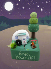 Summer folk art cute CAMPER camping scene misc