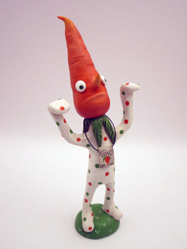 Garden CARROT character petite - summer folk art
