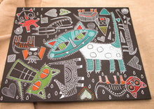 Painting illustration CAT and DOG doodles