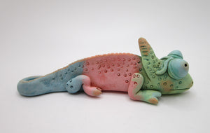 Little chameleon in pastel colors SO cute!  misc