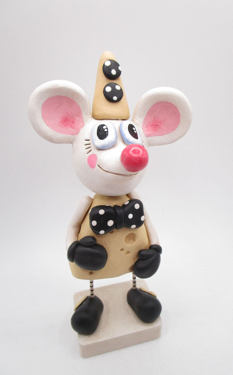 Cartoon style MOUSE with cheese dress wacky character