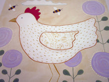 Chicken folk art acrylic painting 8x10