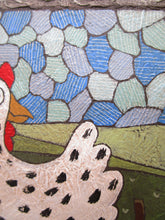 Halloween - Fall chicken 6 x 6 original acrylic painting