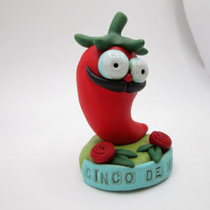 Cinco de mayo red chili pepper character - misc