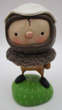 Summer folk art CHOCOLATE ice cream kid