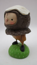 Summer folk art CHOCOLATE ice cream kid