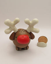 Christmas folk art chubby reindeer with chubby antlers