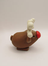 Christmas folk art chubby reindeer with chubby antlers