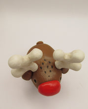 Christmas folk art chubby reindeer with chubby antlers
