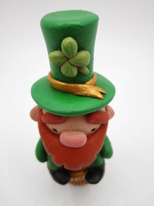 SPRING St Patrick day leprechaun sitting on a stack of coins - misc