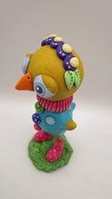 Easter chick colorful with rain boots and flower headband