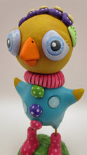 Easter chick colorful with rain boots and flower headband