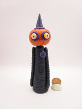 Halloween folk art creepy pumpkin man with special finish