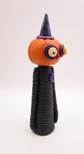 Halloween folk art creepy pumpkin man with special finish