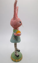NEW spun cotton EASTER bunny girl with chick