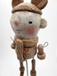Fine crackle wacky character man in bear suit with dangling arms and legs