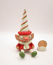 Christmas folk art little creepy sitting elf