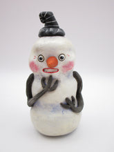 Christmas folk art CREEPY snowman