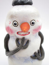 Christmas folk art CREEPY snowman