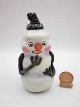 Christmas folk art CREEPY snowman