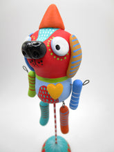 Dangle DOG bright colors articulated arms and legs WACKY CHARACTER
