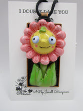 I Double Dare You – Smiling Pink Flower Girl Pendant Necklace