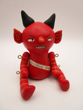 Halloween folk art articulated spooky devil character