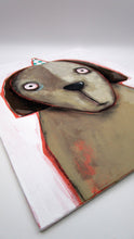 Dog painting 8x10 Brown dog original painting signed