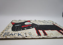 Folk art style DOG painting textured and primitive