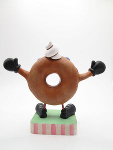 Wacky character DONUT man with painted sprinkles