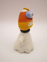 Halloween folk art small candy corn ghost "Eek!"