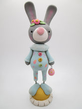 Easter folk art bunny with Easter egg charm