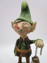 Christmas woodland ELF holding lantern