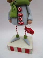Christmas folk art girl ELF - signed one of a kind