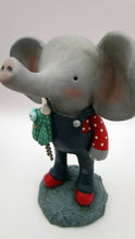 Elephant in overalls holding a monster CUTE! misc