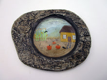 Fall scene painting textured "frame" for wall
