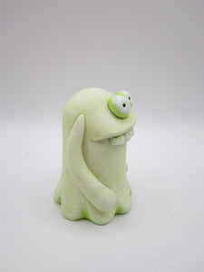 Halloween ghost 5 goofy teeth lime undertone