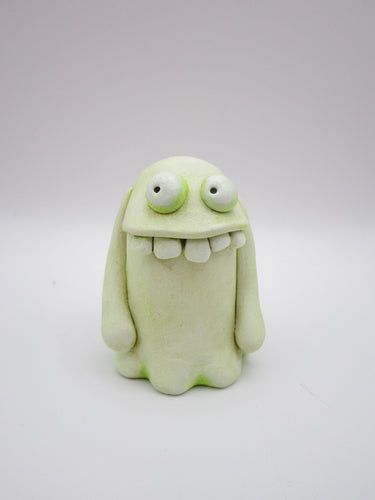 Halloween ghost 5 goofy teeth lime undertone