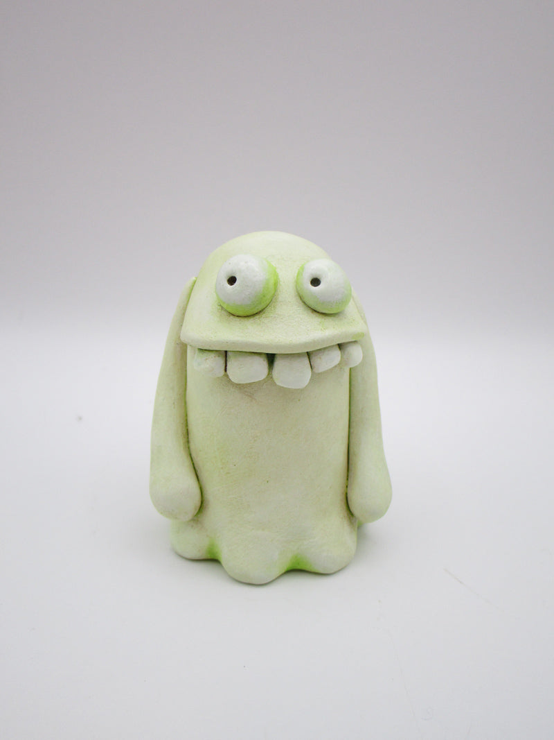 Halloween ghost 5 goofy teeth lime undertone