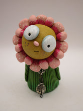 Spring folk art flower girl with ladybug necklace