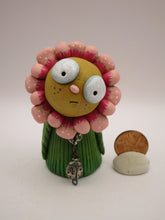 Spring folk art flower girl with ladybug necklace