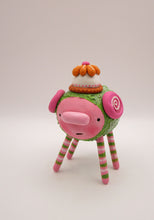 Monster four legged with textured body and flower hat