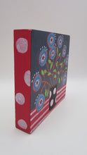 Spring folk art acrylic flower and vase painting 4x4