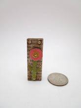 Folk art style FLOWER tin pin - misc