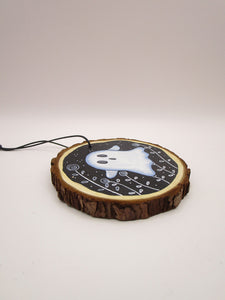 Halloween flying ghost wood painted ornament or for wall