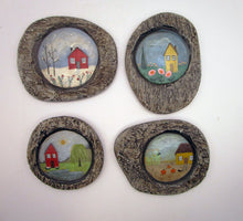 Fall scene painting textured "frame" for wall