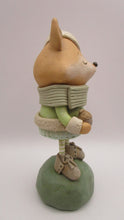 Spring folk art FOX with acorn "finders keepers" series