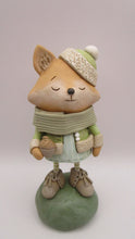 Spring folk art FOX with acorn "finders keepers" series