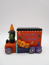 Halloween folk art FRANKENSTEIN's candy wagon