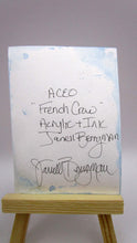 Spring folk art FRENCH stamp black crow with FREE art card!